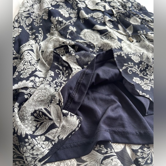 Tommy Hilfiger Women's Floral Print Fit & Flare Dress Blue Size 4 - Picture 9 of 13